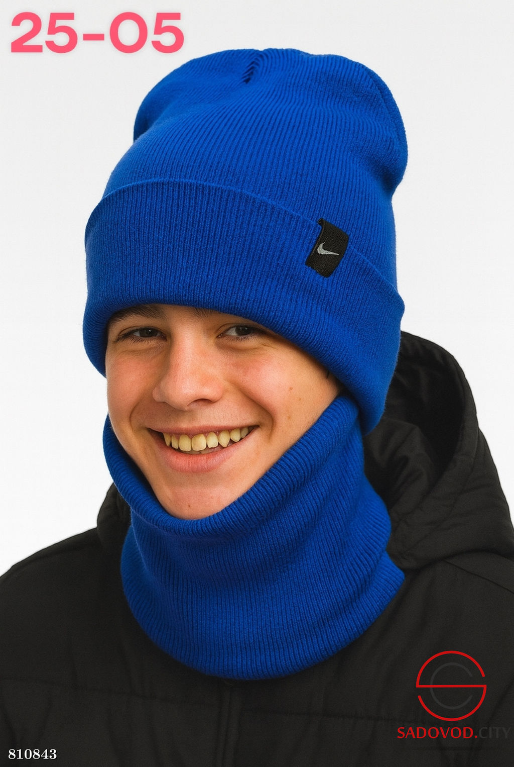 Набор 2в1 шапка двойной и снуд двойной