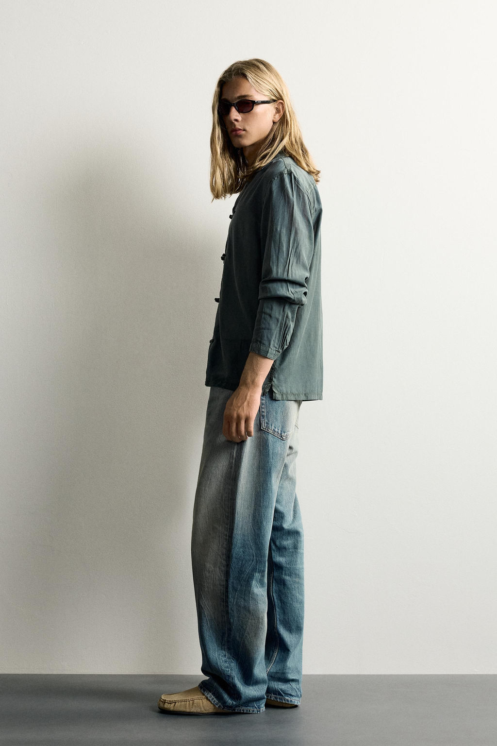 CAMISA FLUIDA ALAMARES / Verde - Zara фото 4