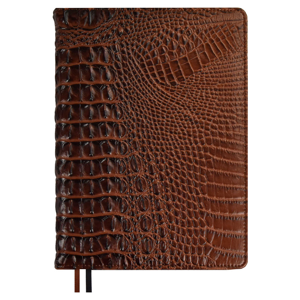 Ежедневник недатированный ESCALADA, А5+, 160 л., арт. 67178/ 10 АЛЛИГАТОР КОРИЧНЕВЫЙ