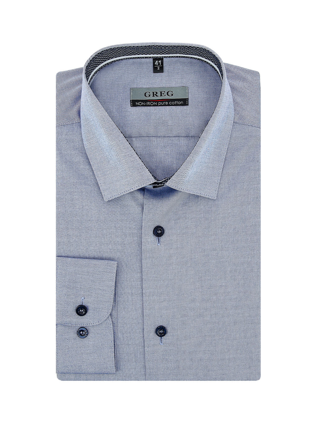 Сорочка мужская длинный рукав GREG 210/231/9759/Z/1p  фото 3