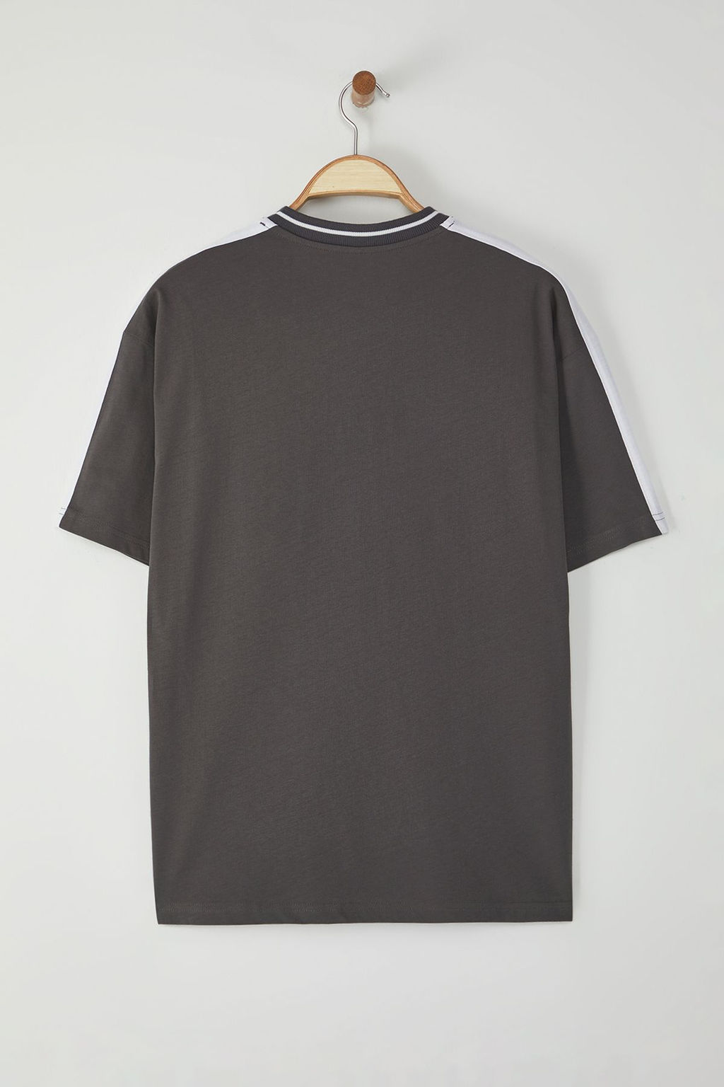 TRENDYOL MAN Antrasit Kolej Oversize/Genis Kesim %100 Pamuk T-Shirt TMNSS25TS00096 - Trendyolmilla фото 7