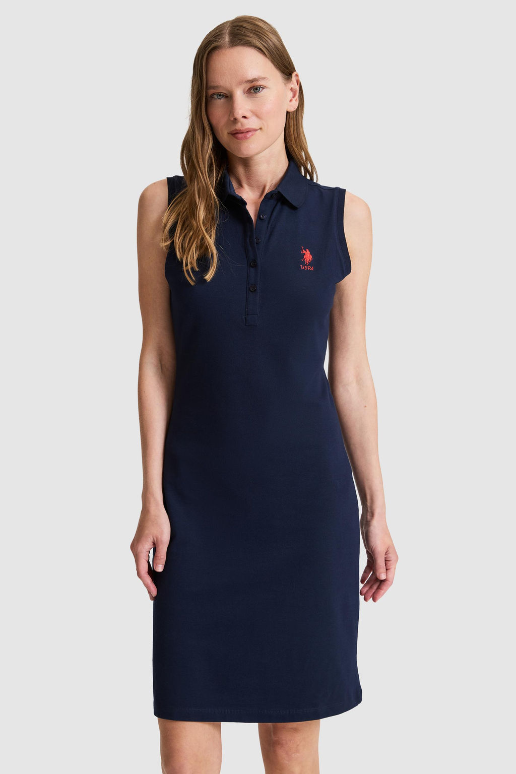 Kad_n Lacivert Polo Yaka _rme Elbise