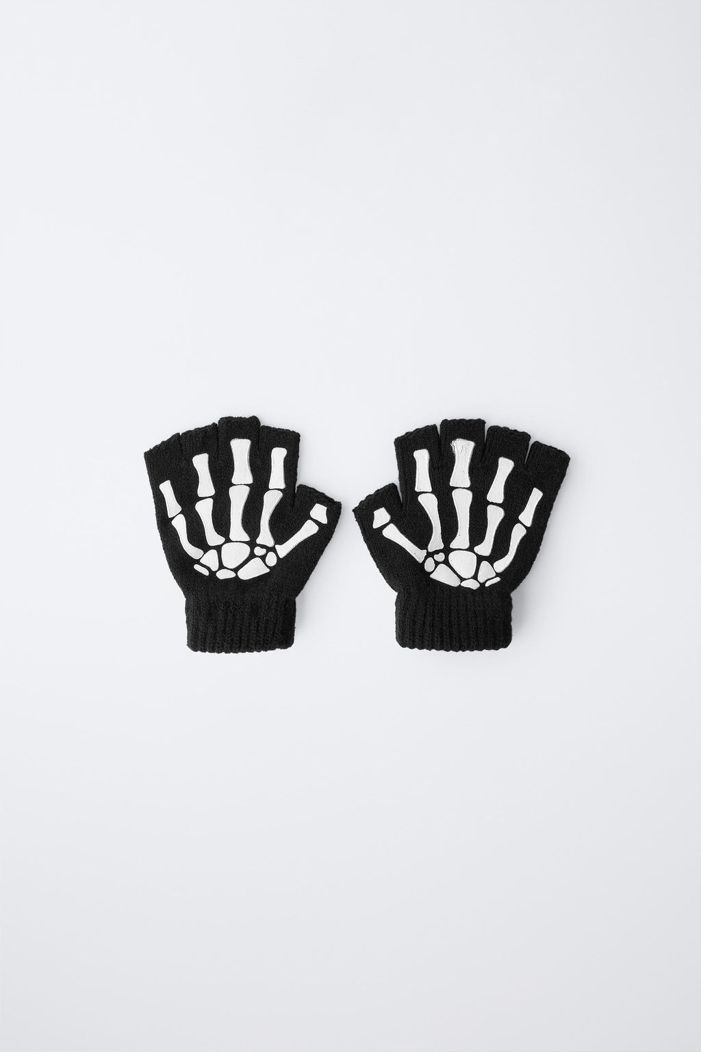 SKELETON FANCY DRESS KNIT MITTENS