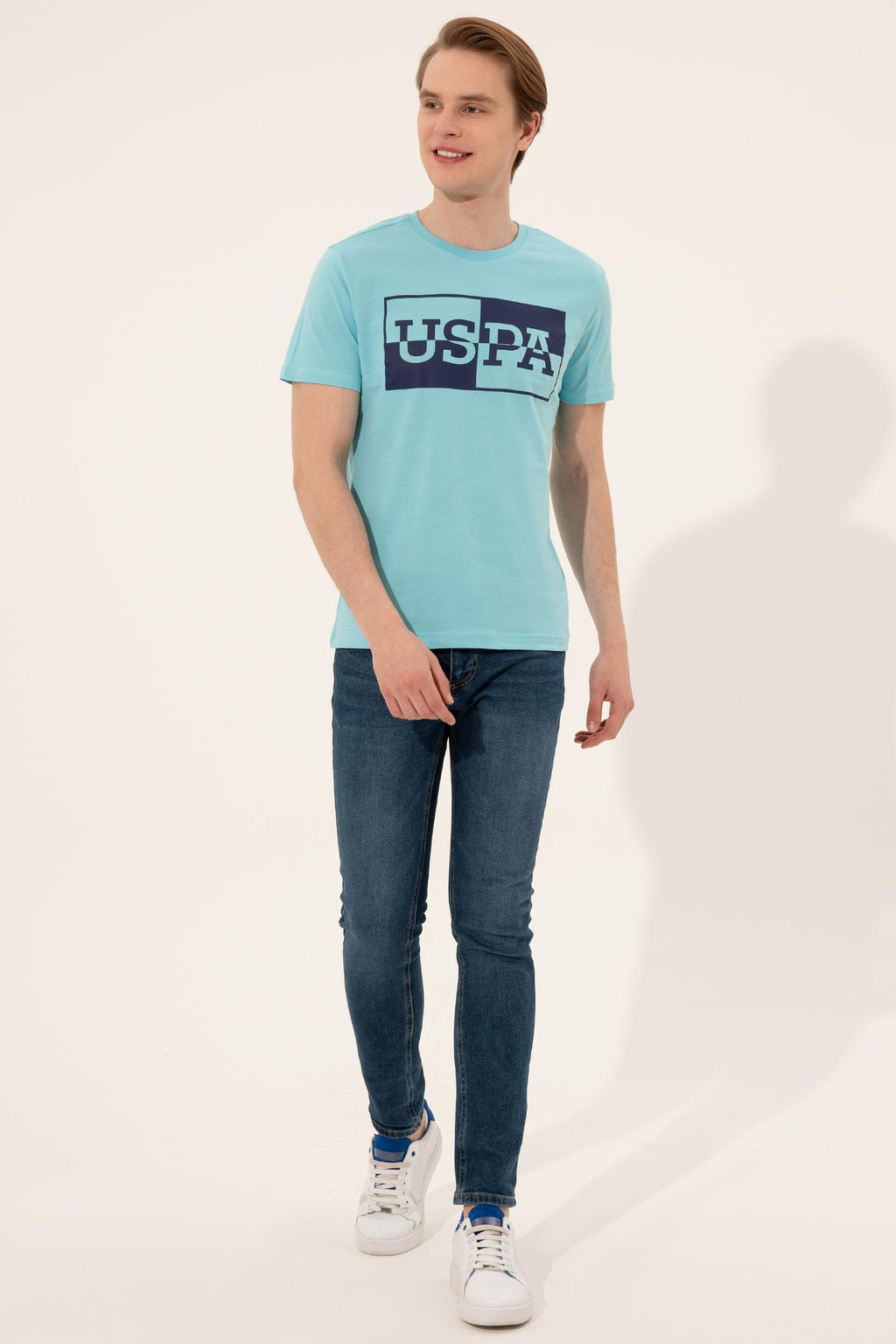 Erkek Turkuaz Bisiklet Yaka Ti__rt