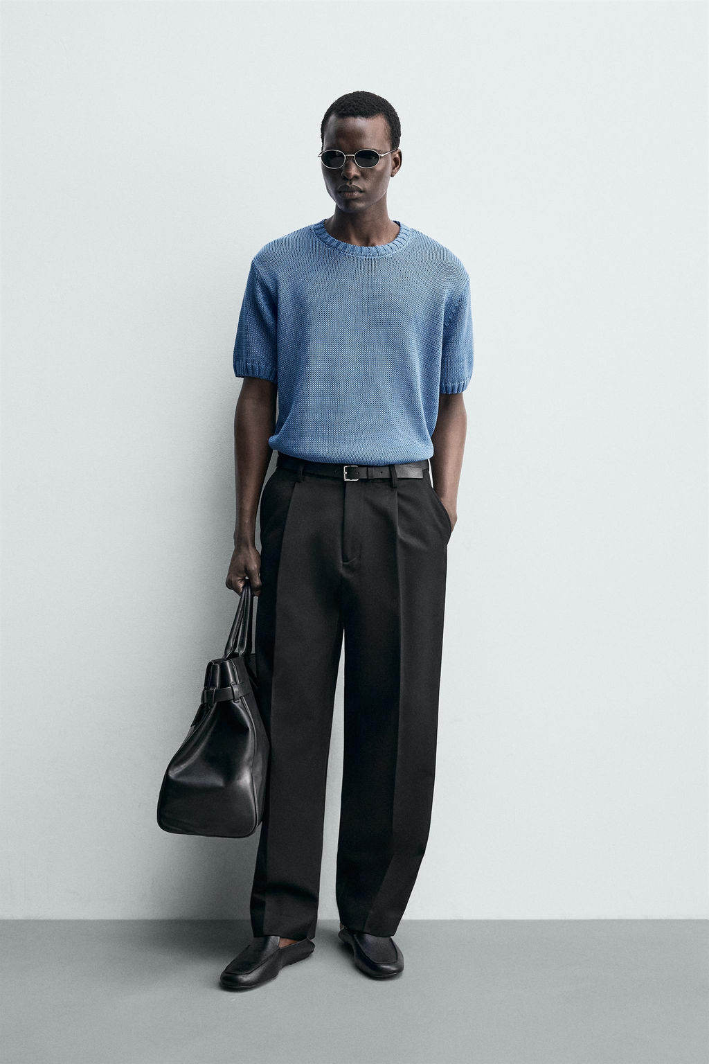 CAMISETA PUNTO RELAXED FIT / Azul - Zara фото 9