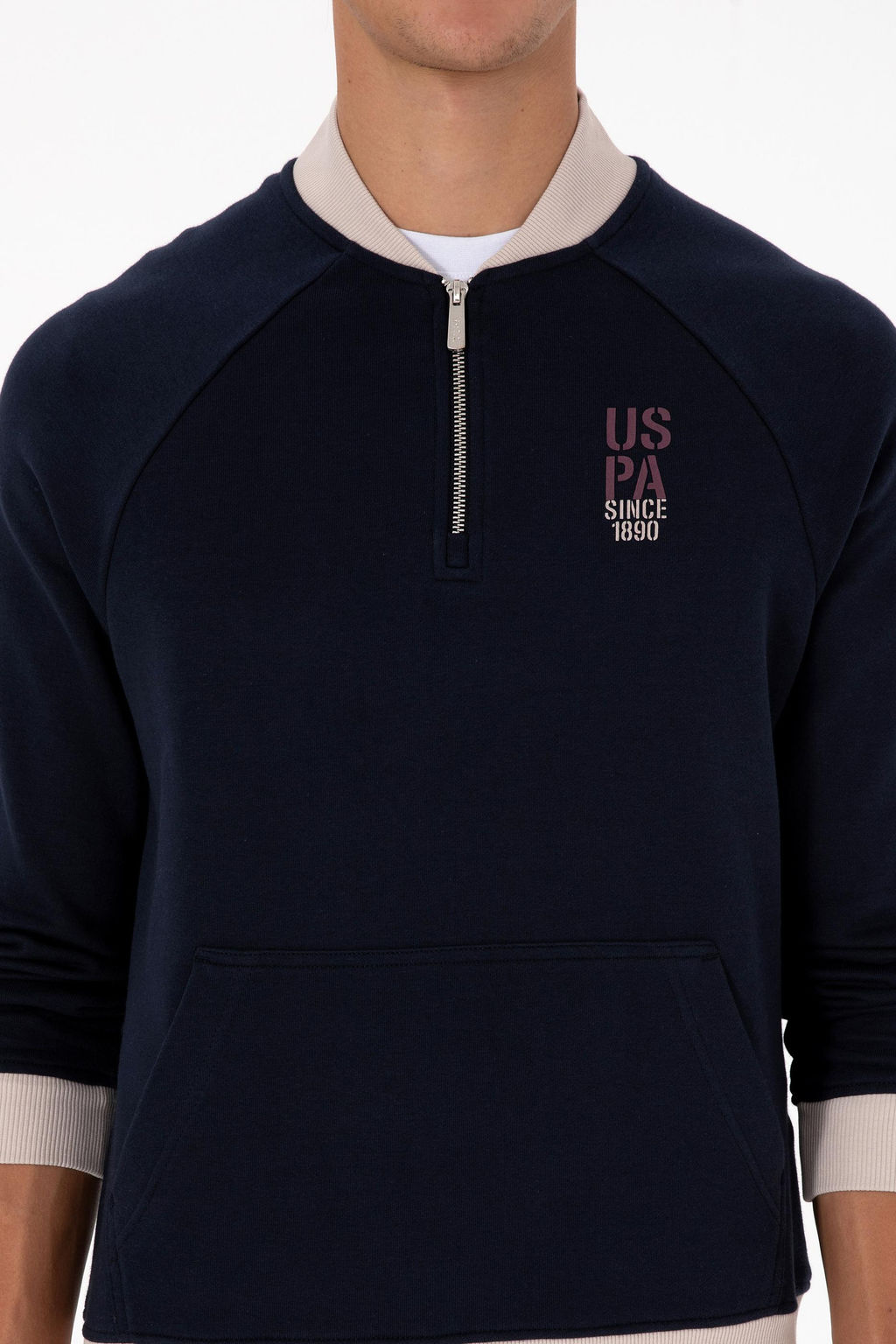 Erkek Lacivert Sweatshirt Sepette S_rpriz _ndirim