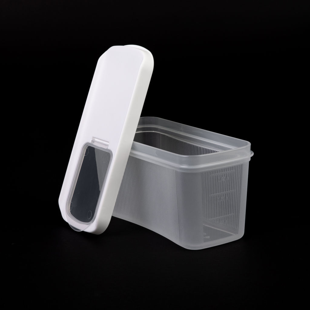 Цена за 2 шт. Емкость для сыпучих продуктов "Лайн" 1л (белый) М9001