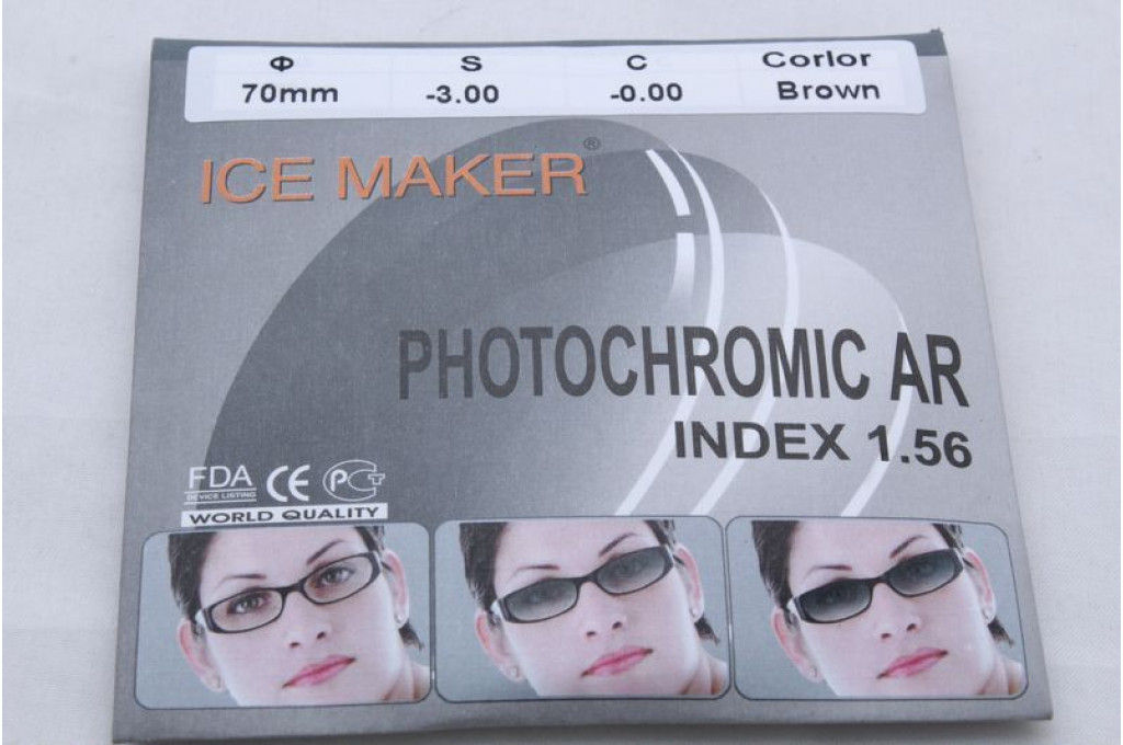 Линзы ICE MAKER PHOTOCHROMIC 1.56 (хамелеон коричн.) минус
