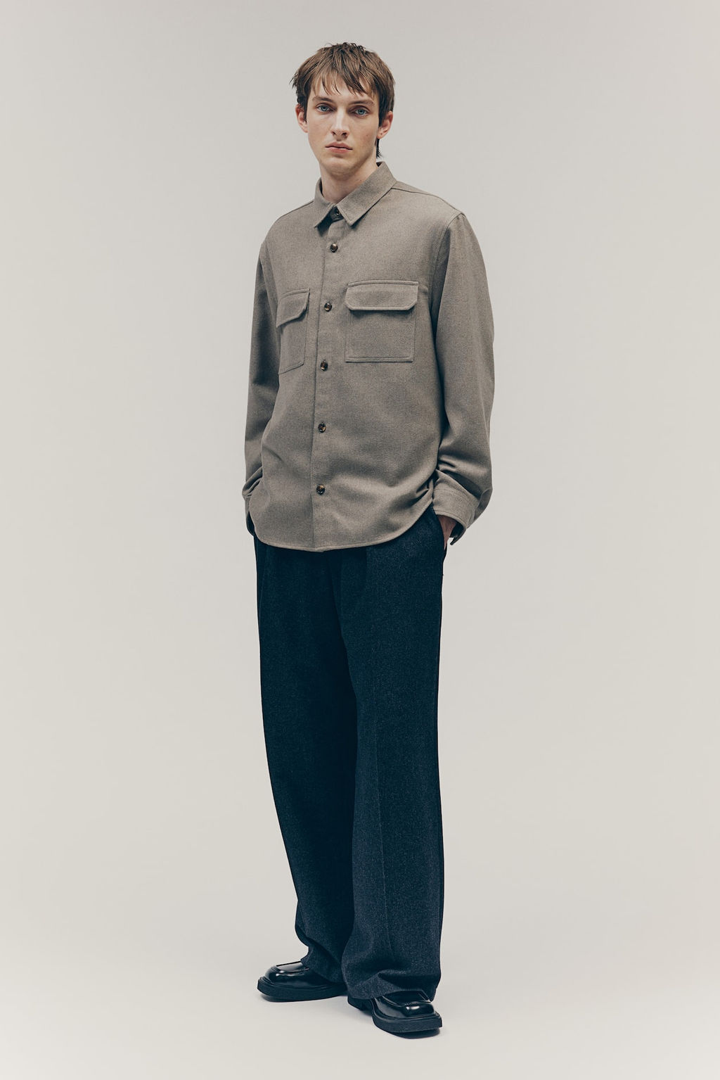 Sobrecamisa de fieltro Regular Fit - H&m фото 3