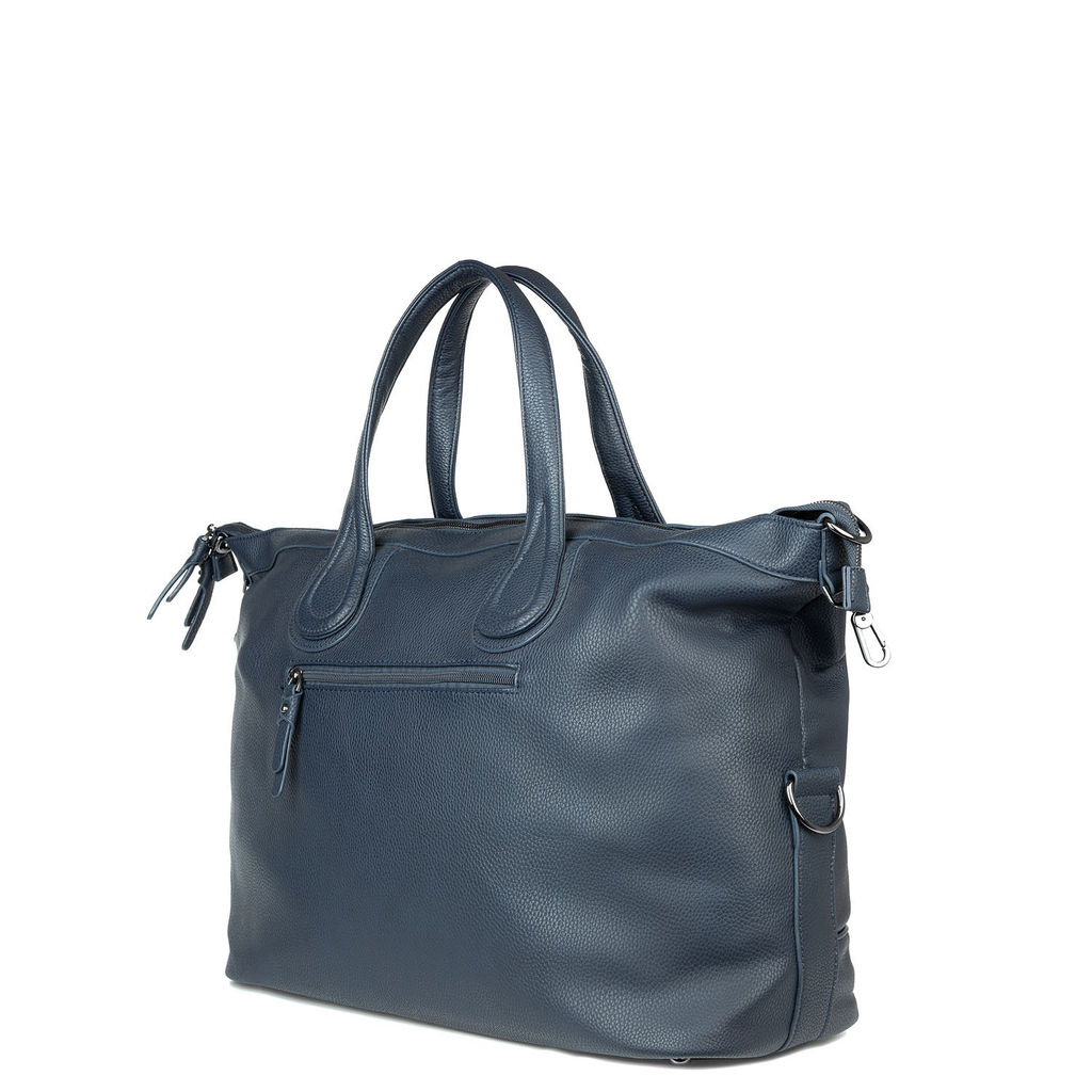 1584 blue, мужская дорожная сумка из экокожи Barcelo Biagi