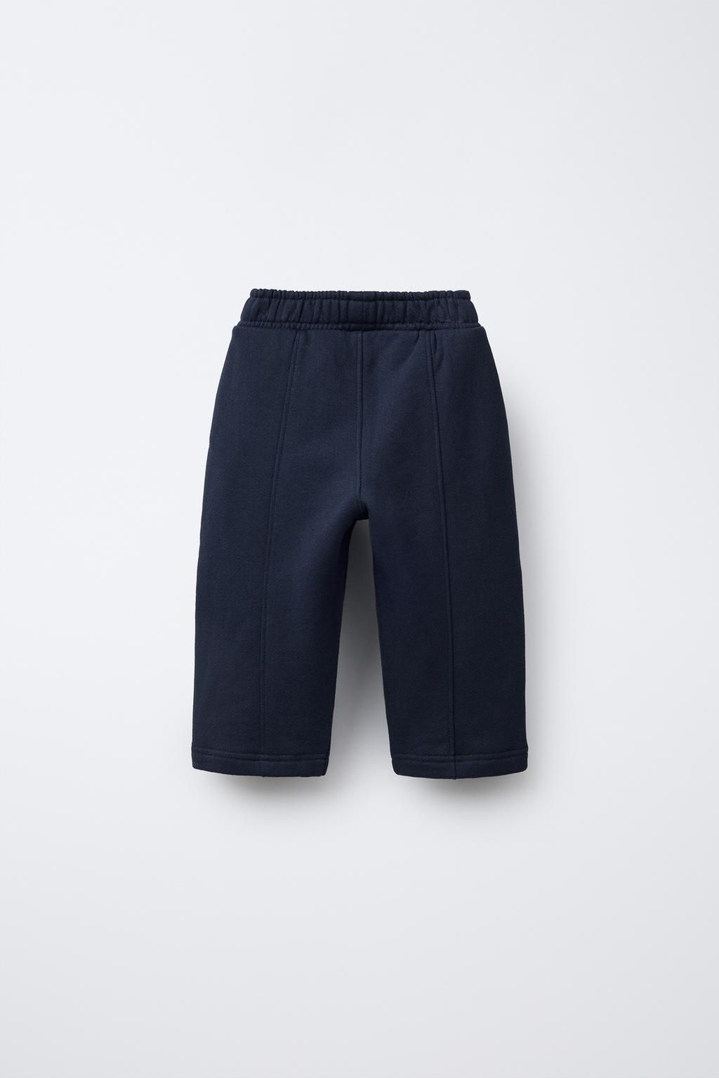 STRAIGHT-LEG PLUSH TEXT TROUSERS - Zara фото 3