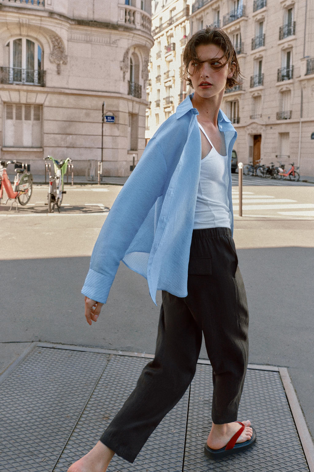 PANTAL?N CINTURA EL?STICA / Negro - Zara фото 3