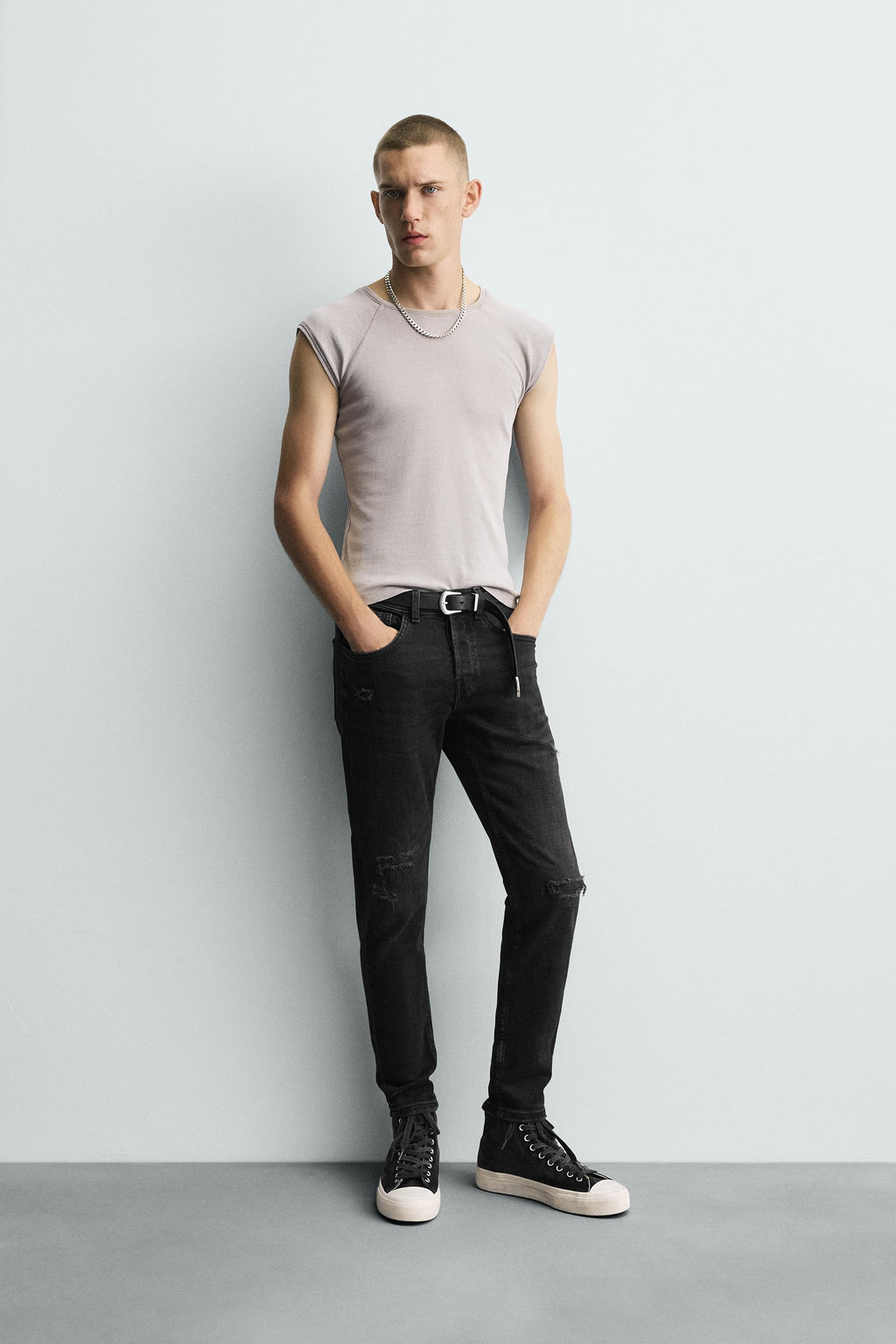RIPPED SKINNY FIT JEANS - Zara фото 29