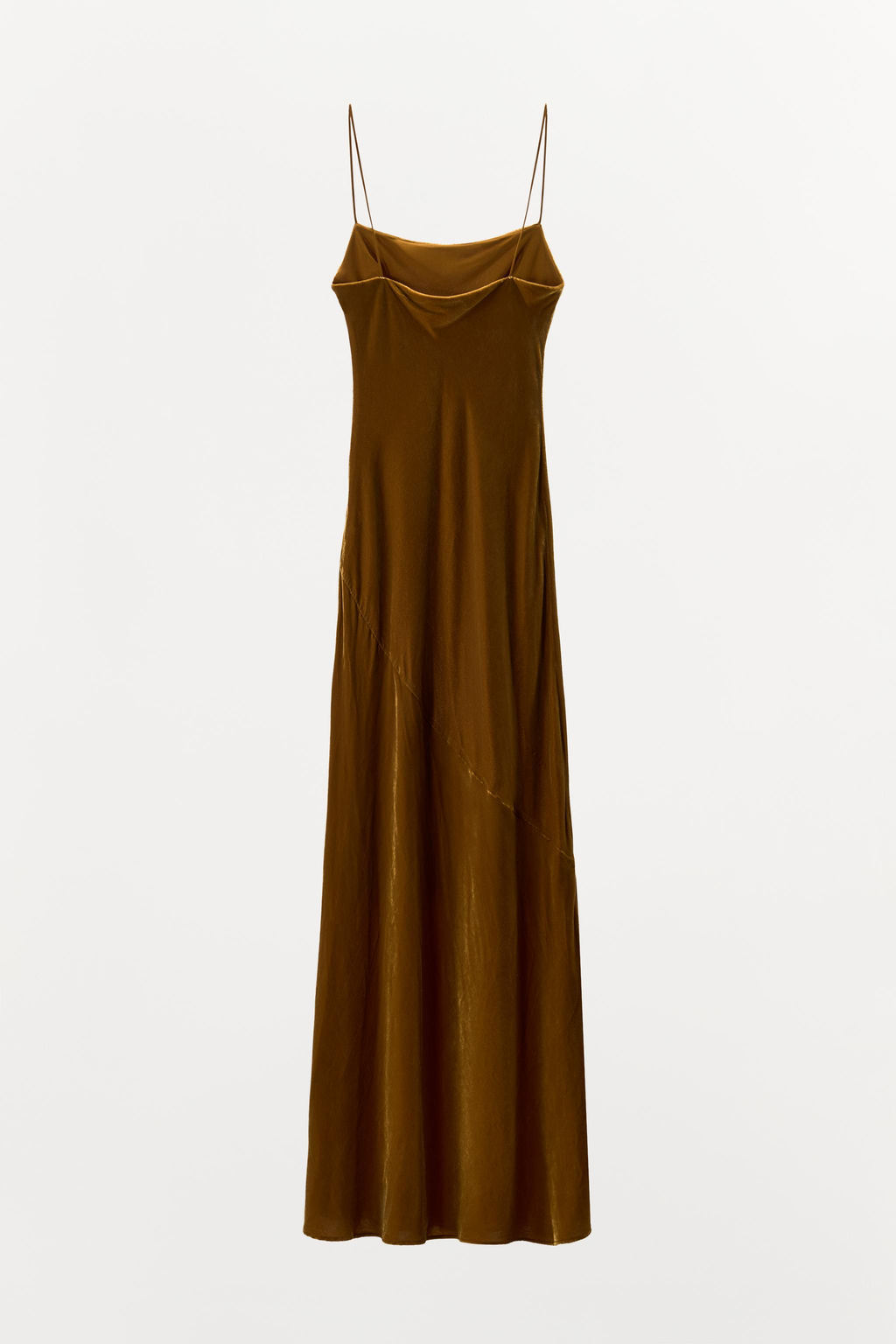 LONG DRAPED VELVET DRESS - Zara фото 5