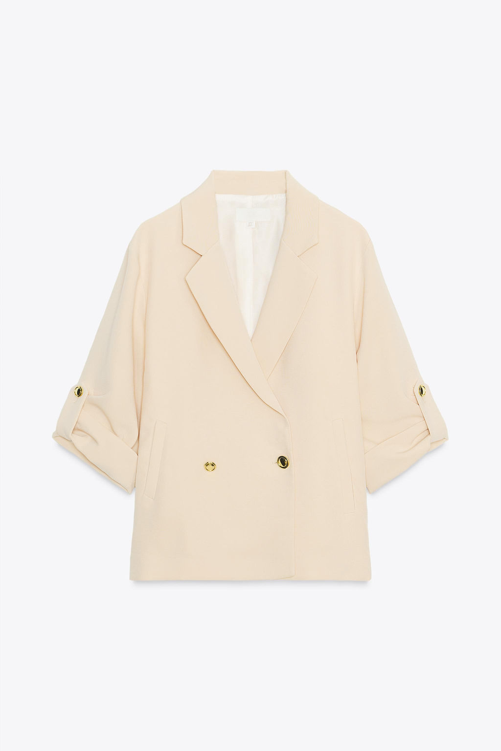 DOUBLE-BREASTED BLAZER WITH ROLLED-UP SLEEVES - Zara фото 16