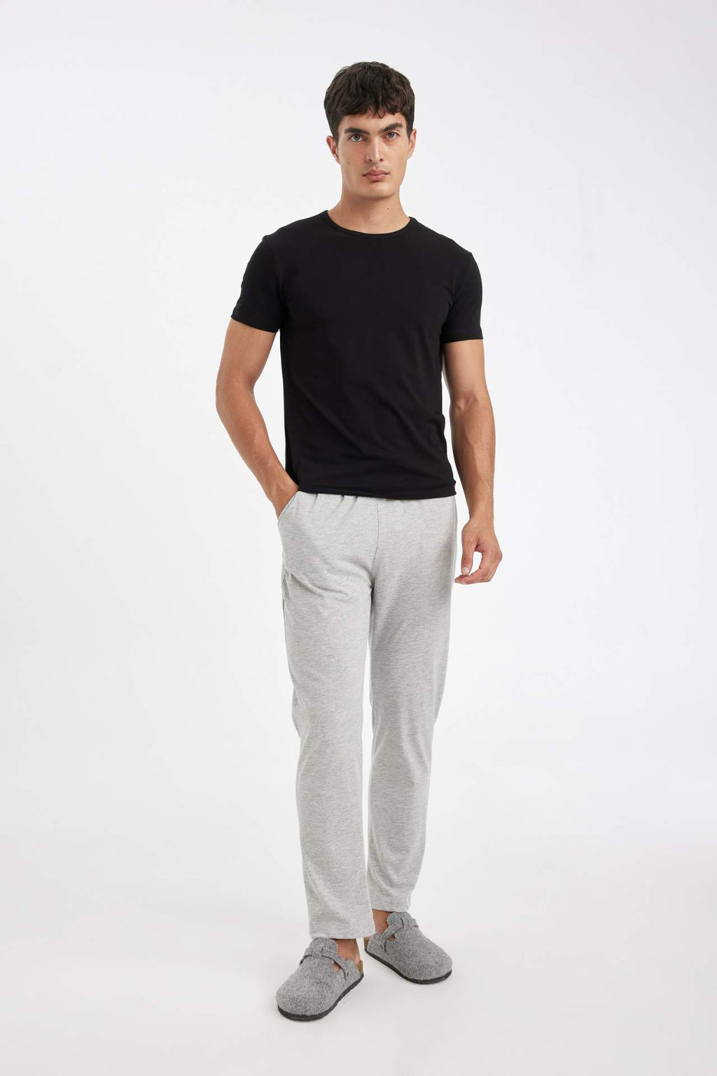 Regular Fit Beli Bagc?kl? Duz Paca Cepli Pijama Alt? - Defacto фото 3