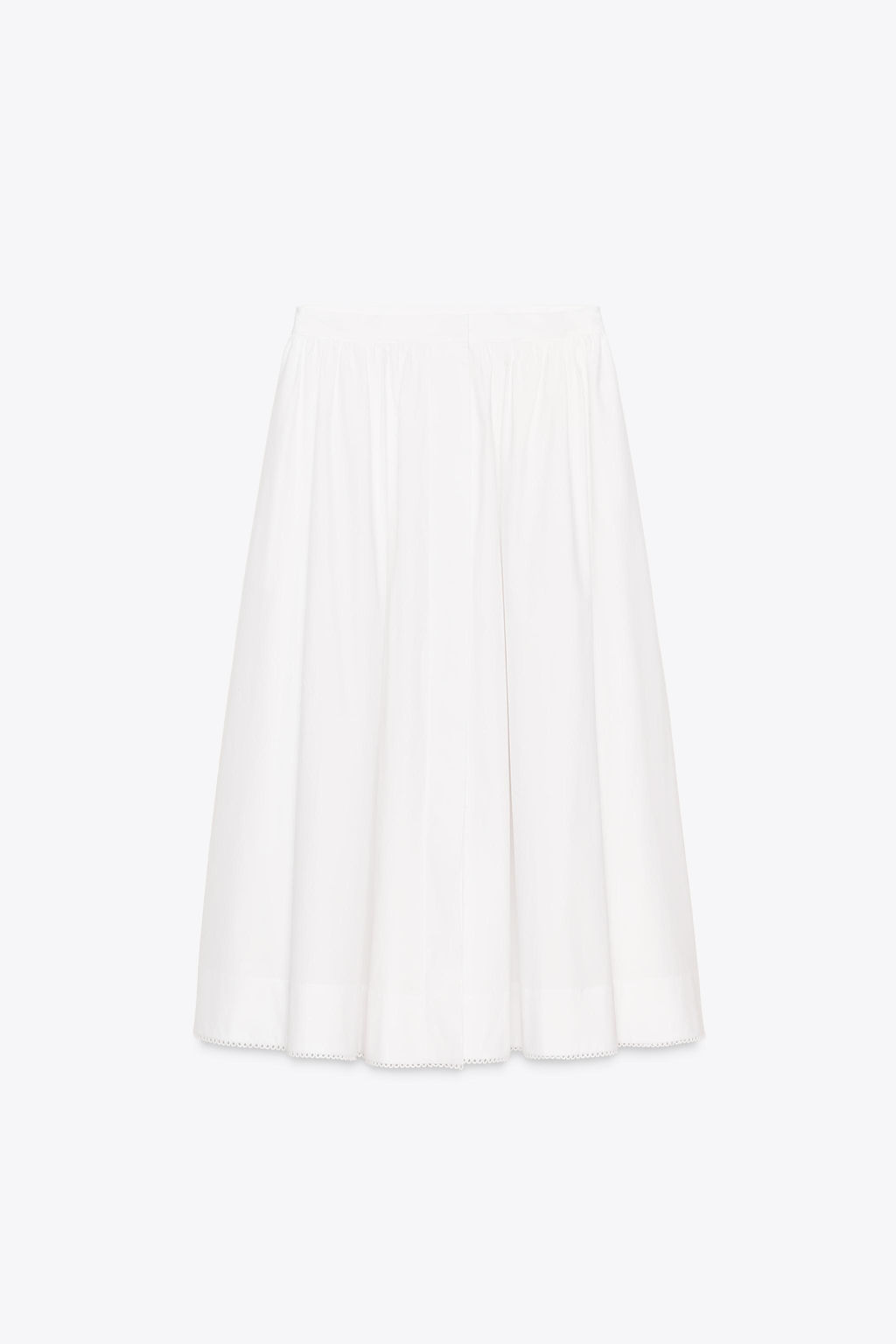 ZW COLLECTION POPLIN MIDI SKIRT - Zara фото 5