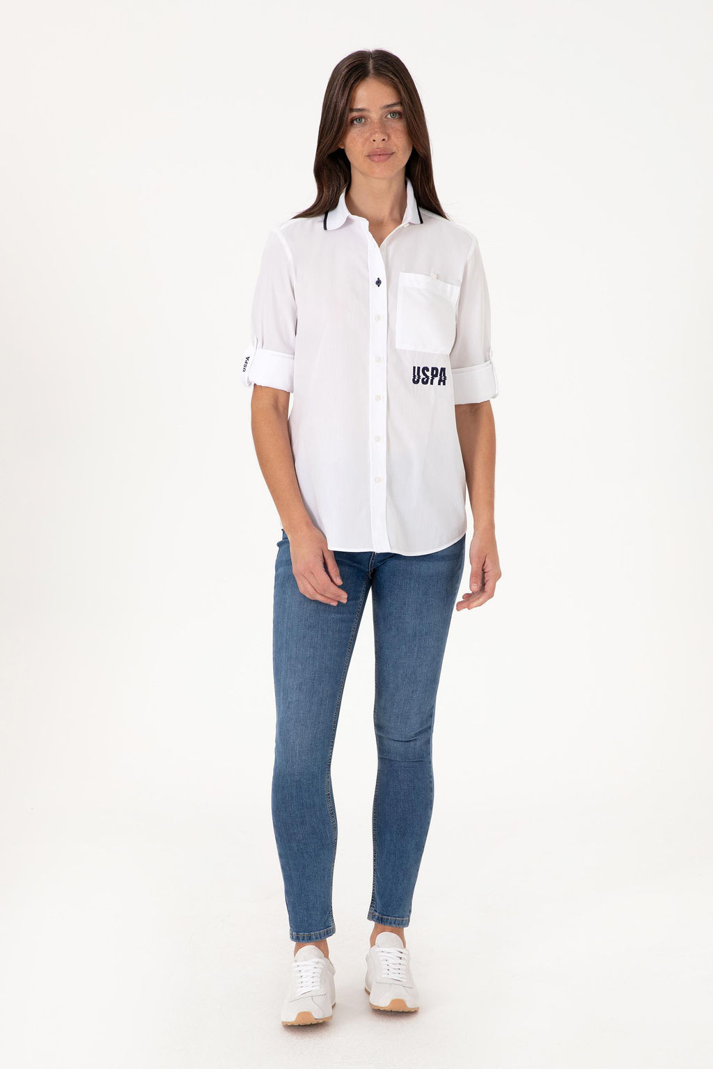 Kad_n Beyaz Uzun Kollu G_mlek Sepette S_rpriz _ndirim - U.s. polo assn фото 4