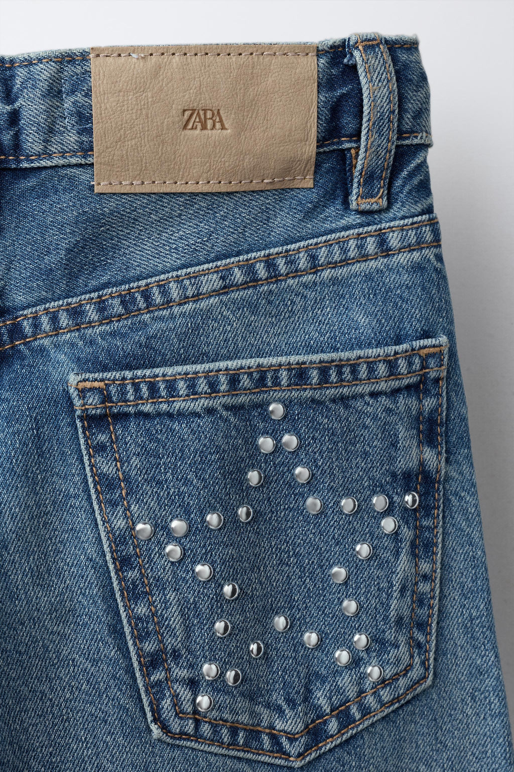 WIDE-LEG JEANS WITH RHINESTONE STARS - Zara фото 10
