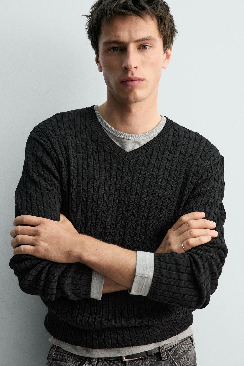 CABLE KNIT STRUCTURED JUMPER - Zara фото 12