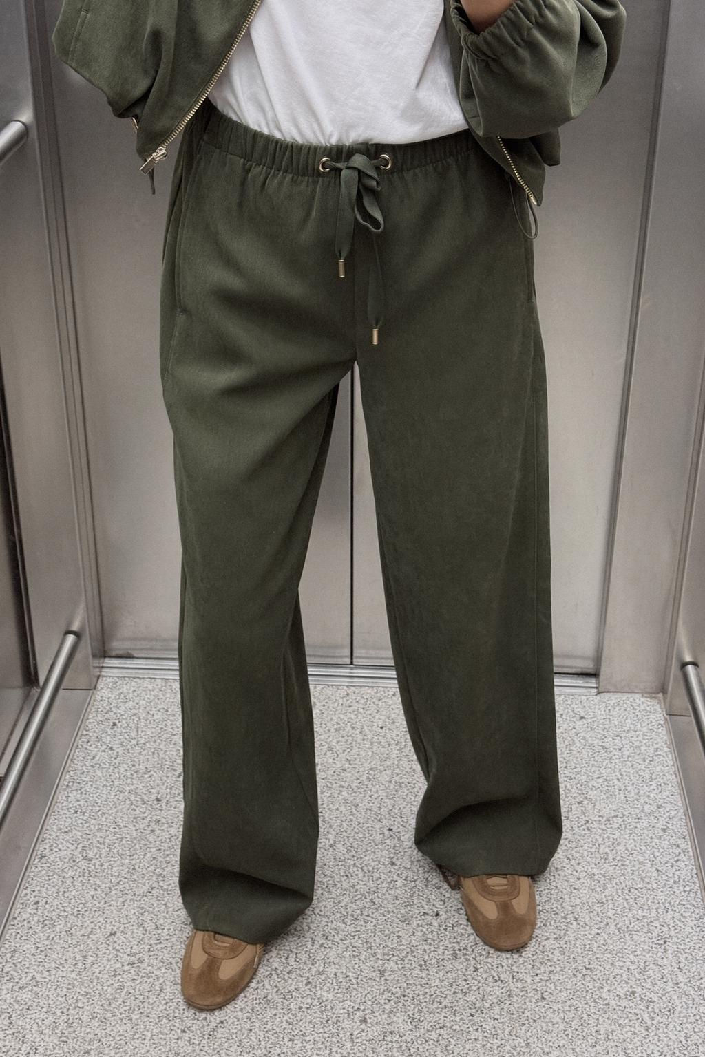 TEXTURED WIDE-LEG TROUSERS - Zara фото 2