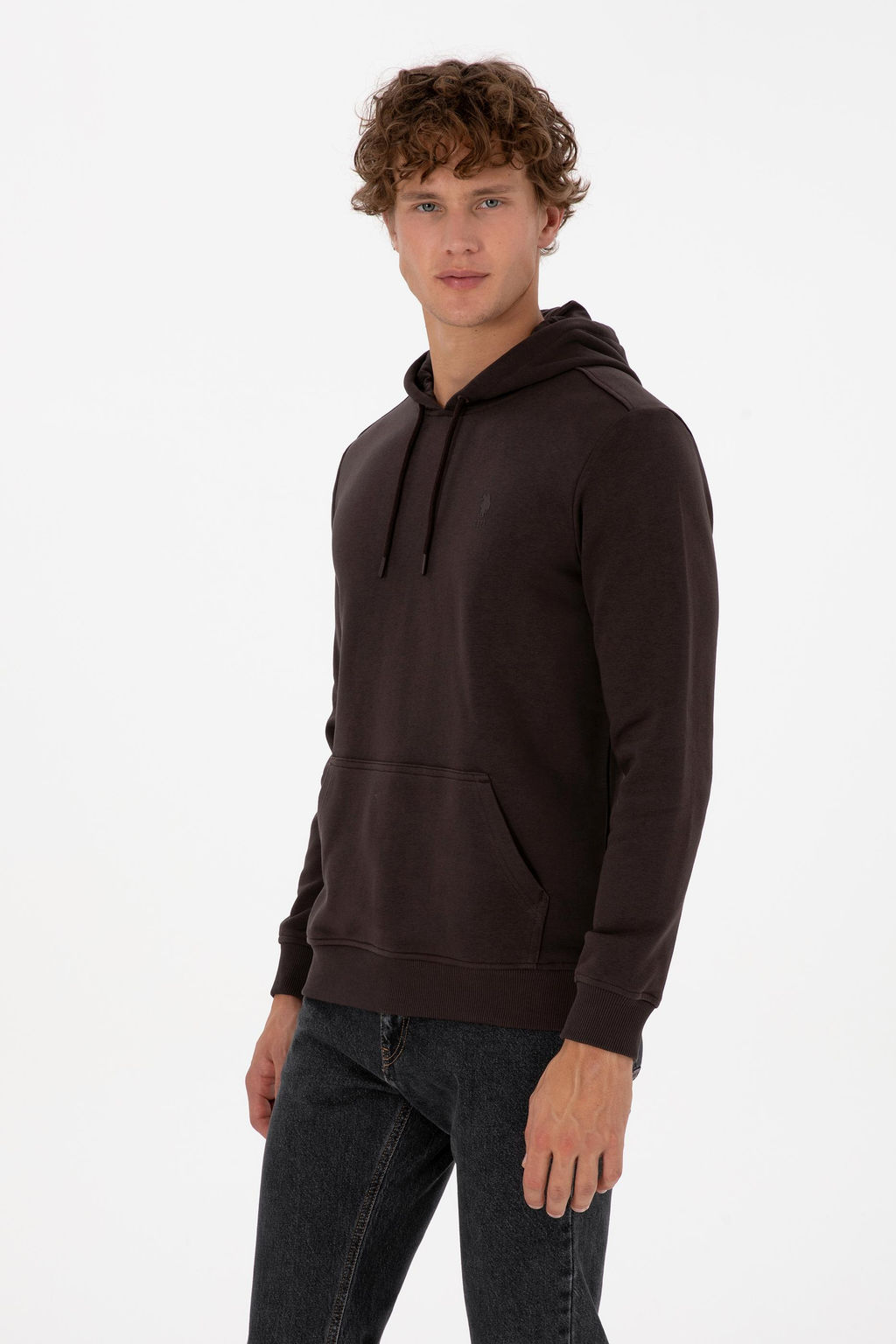 Erkek Koyu Kahverengi Basic Sweatshirt - U.s. polo assn фото 3