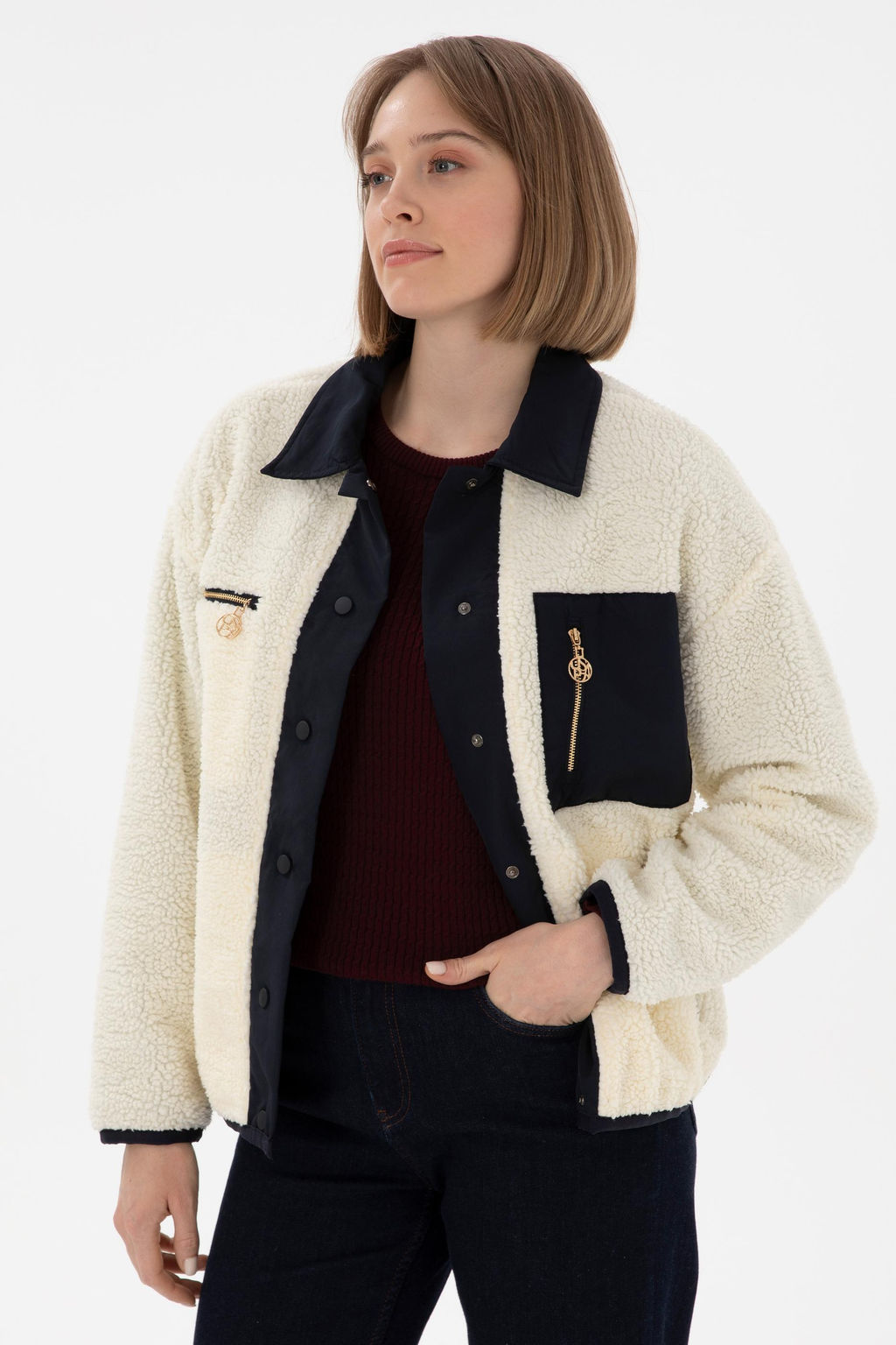 Kad_n Krem Sweatshirt Sepette S_rpriz _ndirim - U.s. polo assn фото 8