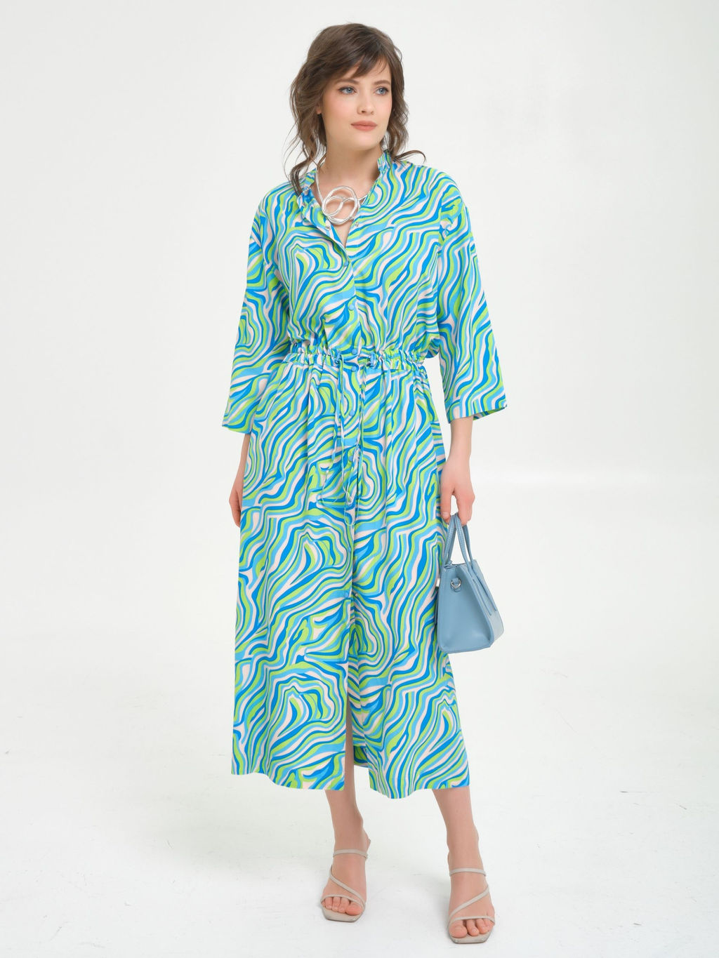 Платье из вискозы с принтом