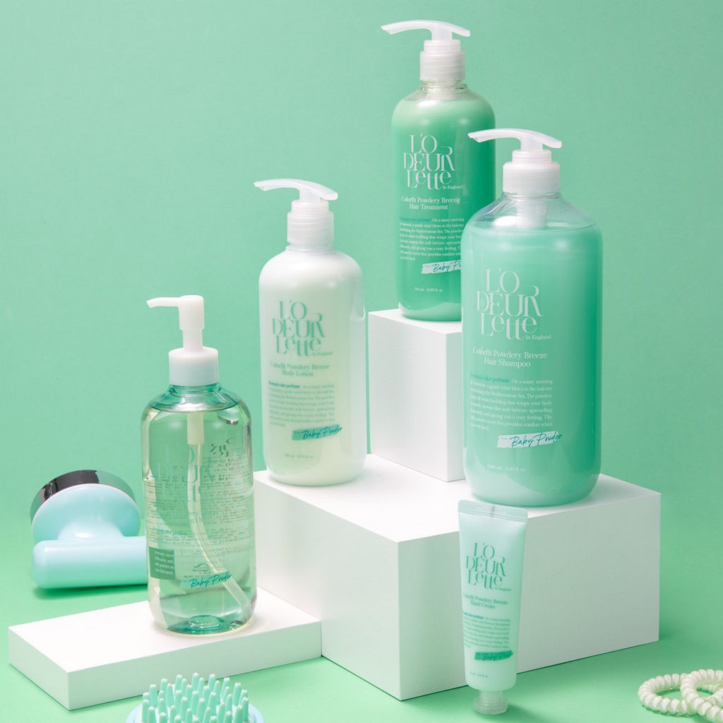 LODEURLETTE Парфюмированный лосьон для тела c ароматом детской присыпки / In England Colorfit Powdery Breeze Body Lotion, 500 мл