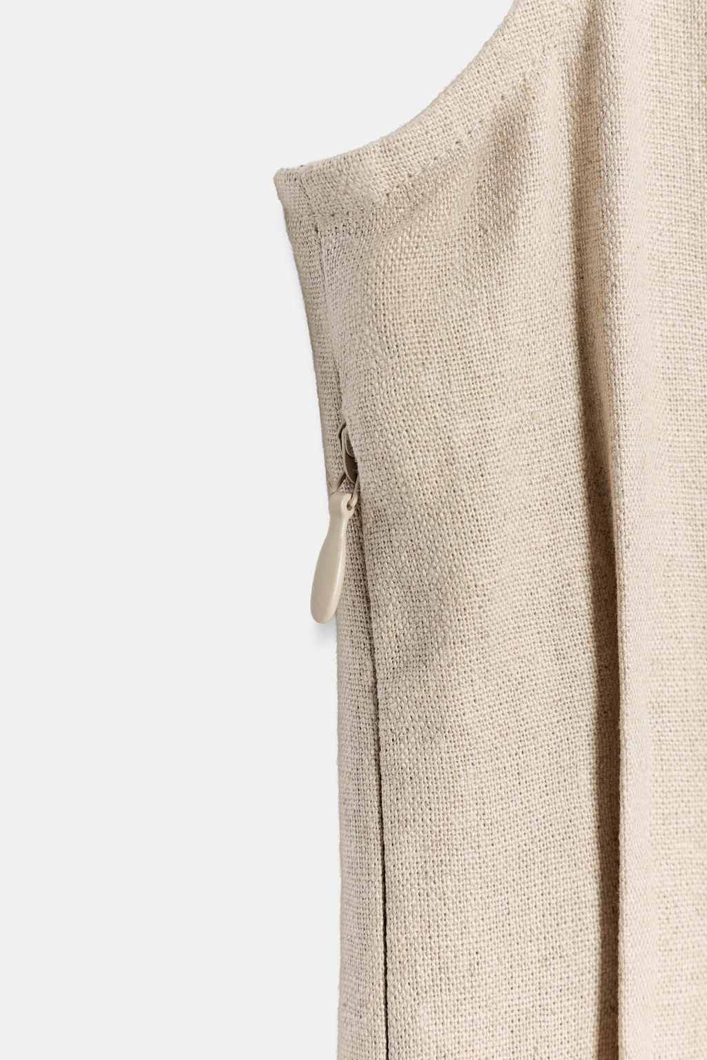VESTIDO MIDI JARETAS CON LINO / Beige claro - Zara фото 8