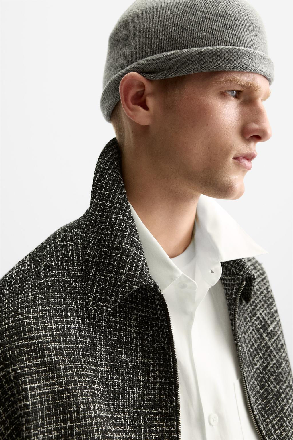 TEXTURED ZIP-UP OVERSHIRT - Zara фото 5