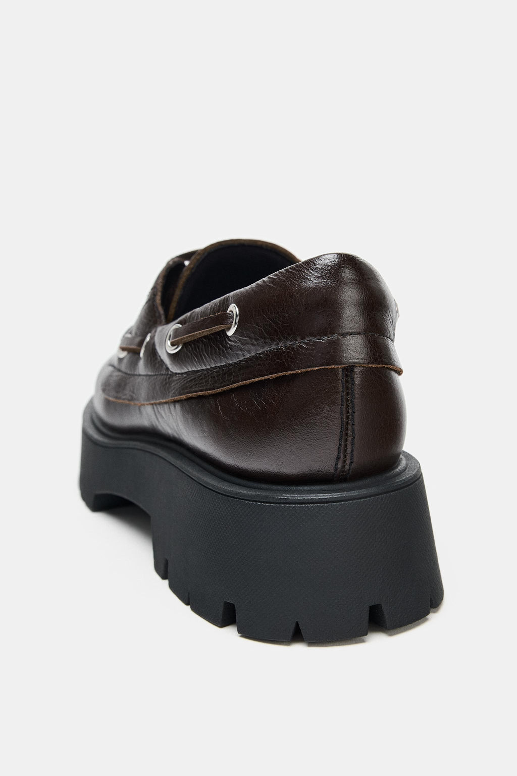 LEATHER PLATFORM LOAFERS - Zara фото 5