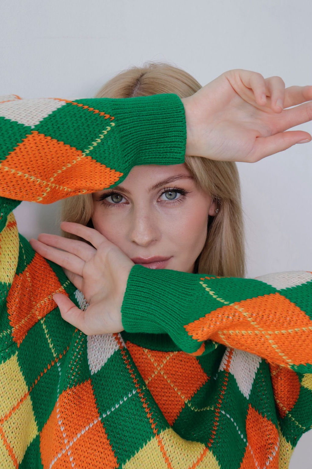 10664 Джемпер с ромбами зелёный - Martichelli фото 14