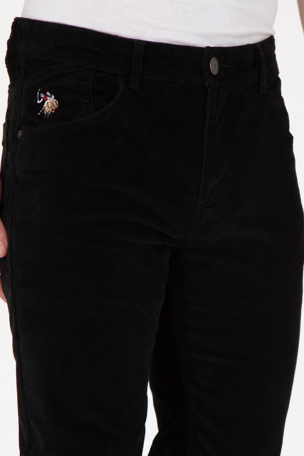 Erkek Slim Fit Siyah Kanvas Pantolon