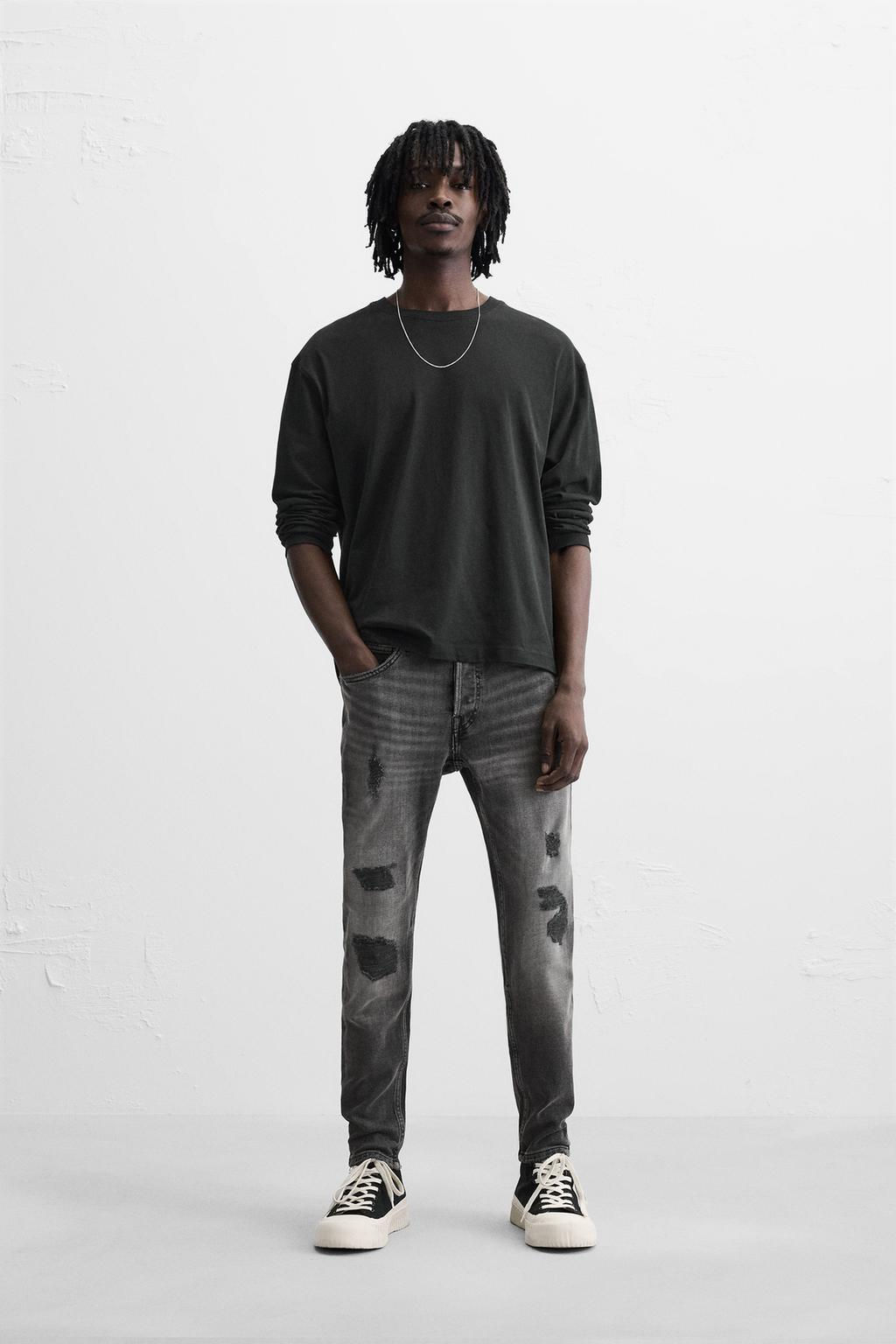 RIPPED SKINNY FIT JEANS - Zara фото 10