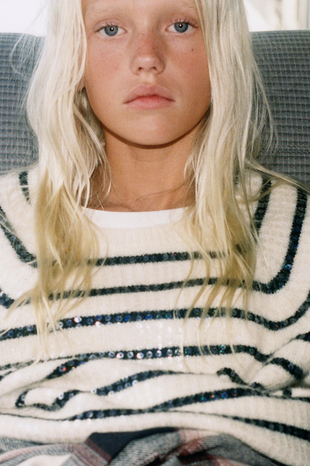 STRIPED KNIT SEQUIN SWEATER - Zara фото 5
