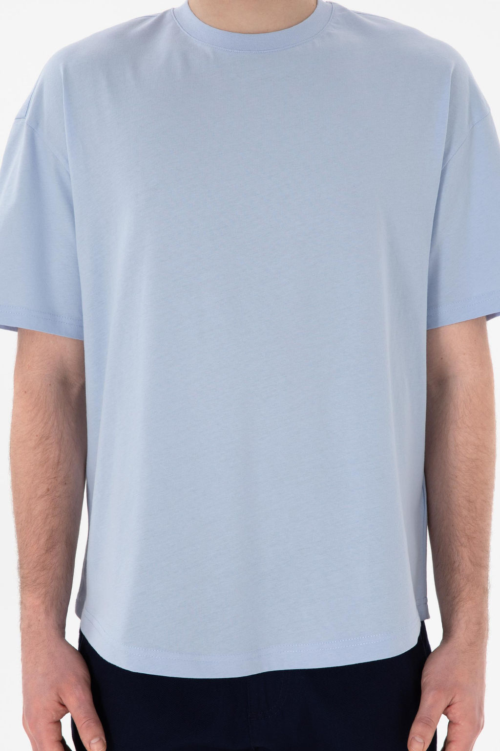 Erkek Long Fit Bisiklet Yaka A__k Mavi Basic Ti__rt Sepette S_rpriz _ndirim - U.s. polo assn фото 7