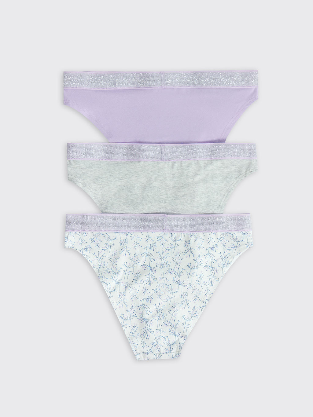 Цена за 2 штуки! Трусы женские слипы (3 шт.) молочно-бежевые с акварельными веточками - Mark formelle фото 10