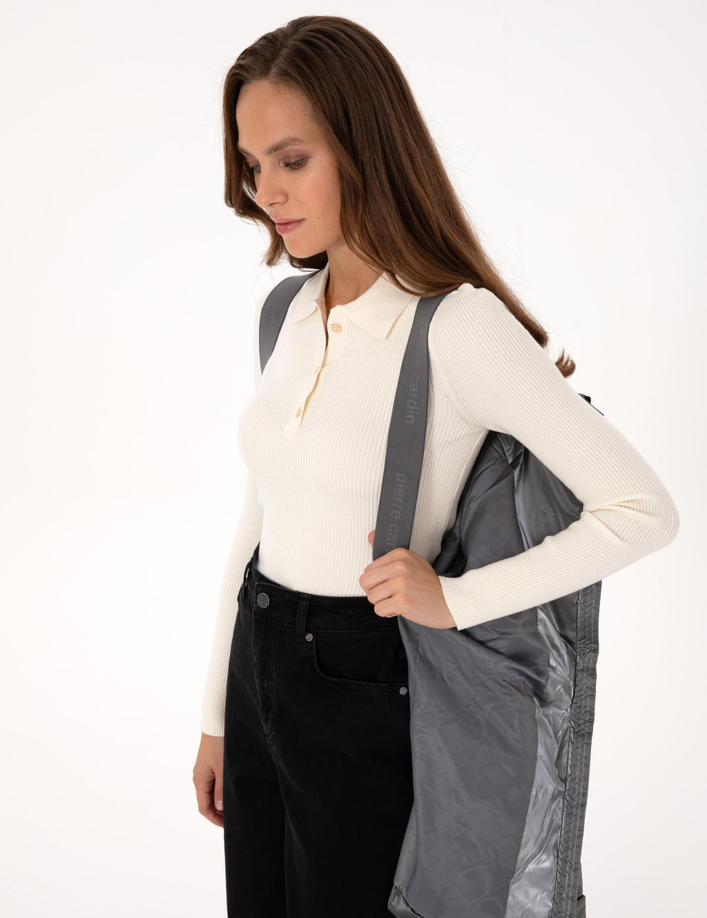 Antrasit Oversize Mont - Pierre cardin фото 7