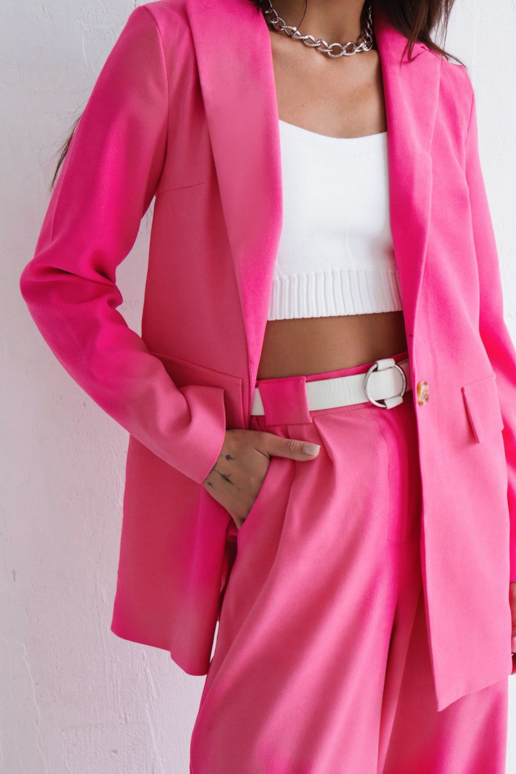 5407 Костюм брючный розовый - Martichelli фото 12