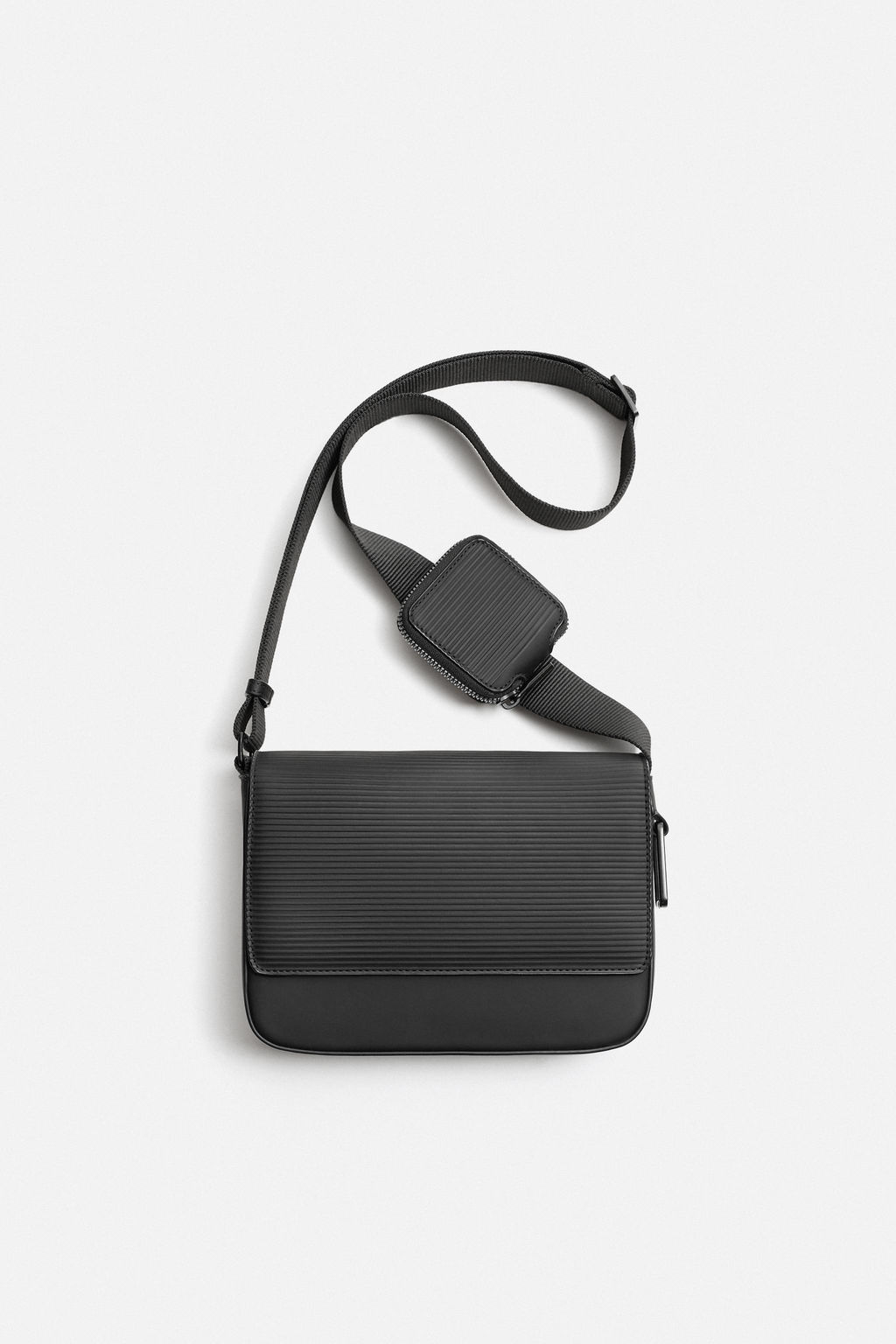 RUBBERISED TEXTURED CROSSBODY BAG - Zara фото 3