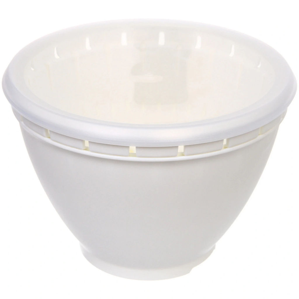 Дуршлаг пластиковый "Фаттория" 22*15,5см двойной с чашей и крышкой