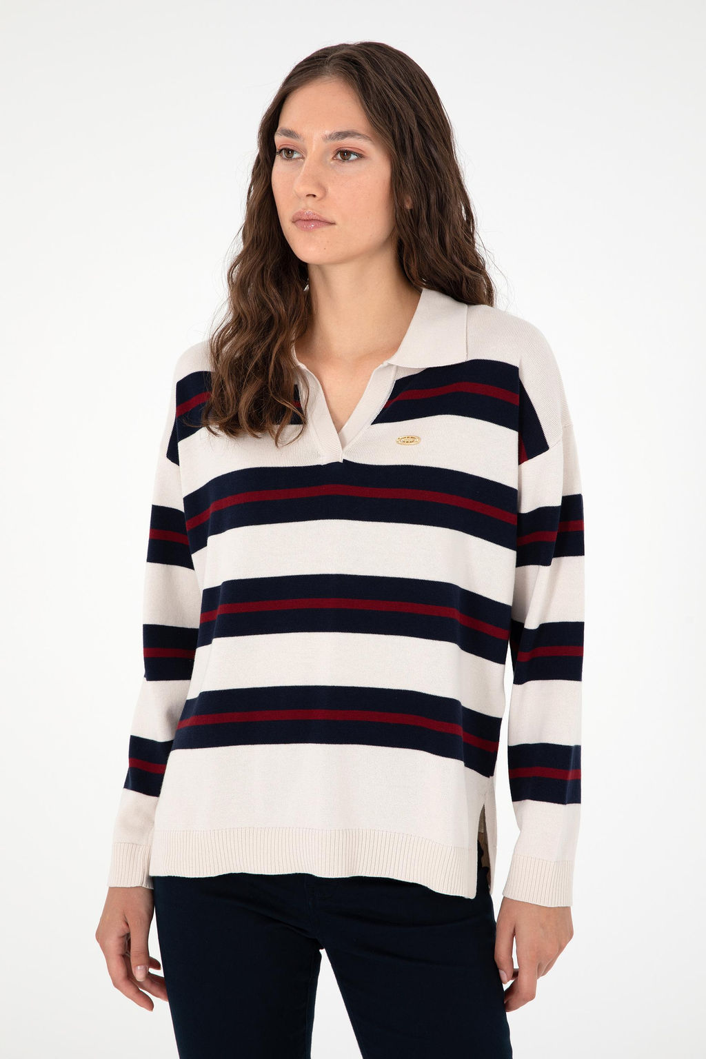 Женский кремовый свитер Неожиданная скидка в корзине - U.s. polo assn фото 3