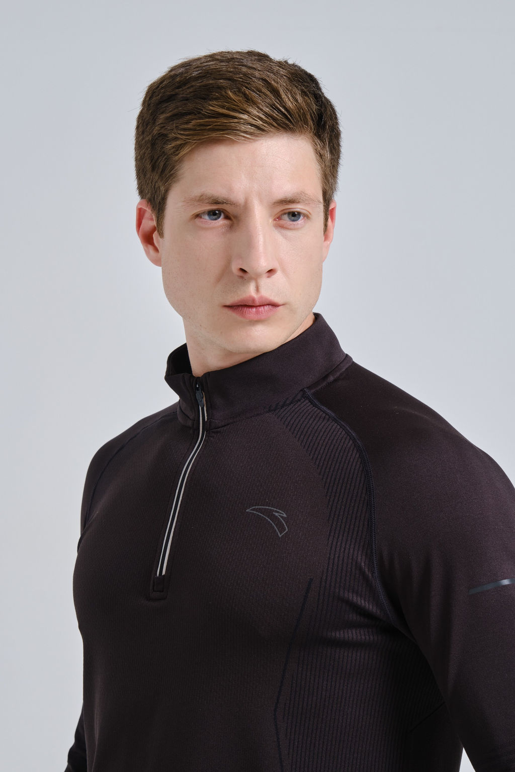 Лонгслив Черный/Серый