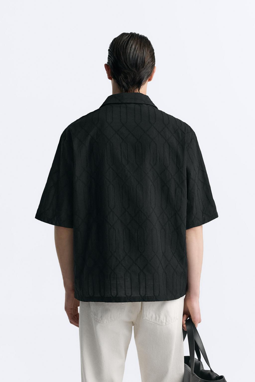 GEOMETRIK JACQUARD GOMLEK - Zara фото 3