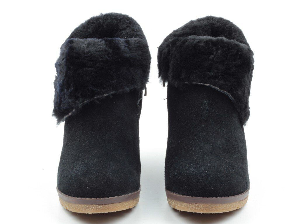 F01 BLACK Ботильоны женские (натуральная замша, байка) - Фабричный китай фото 9