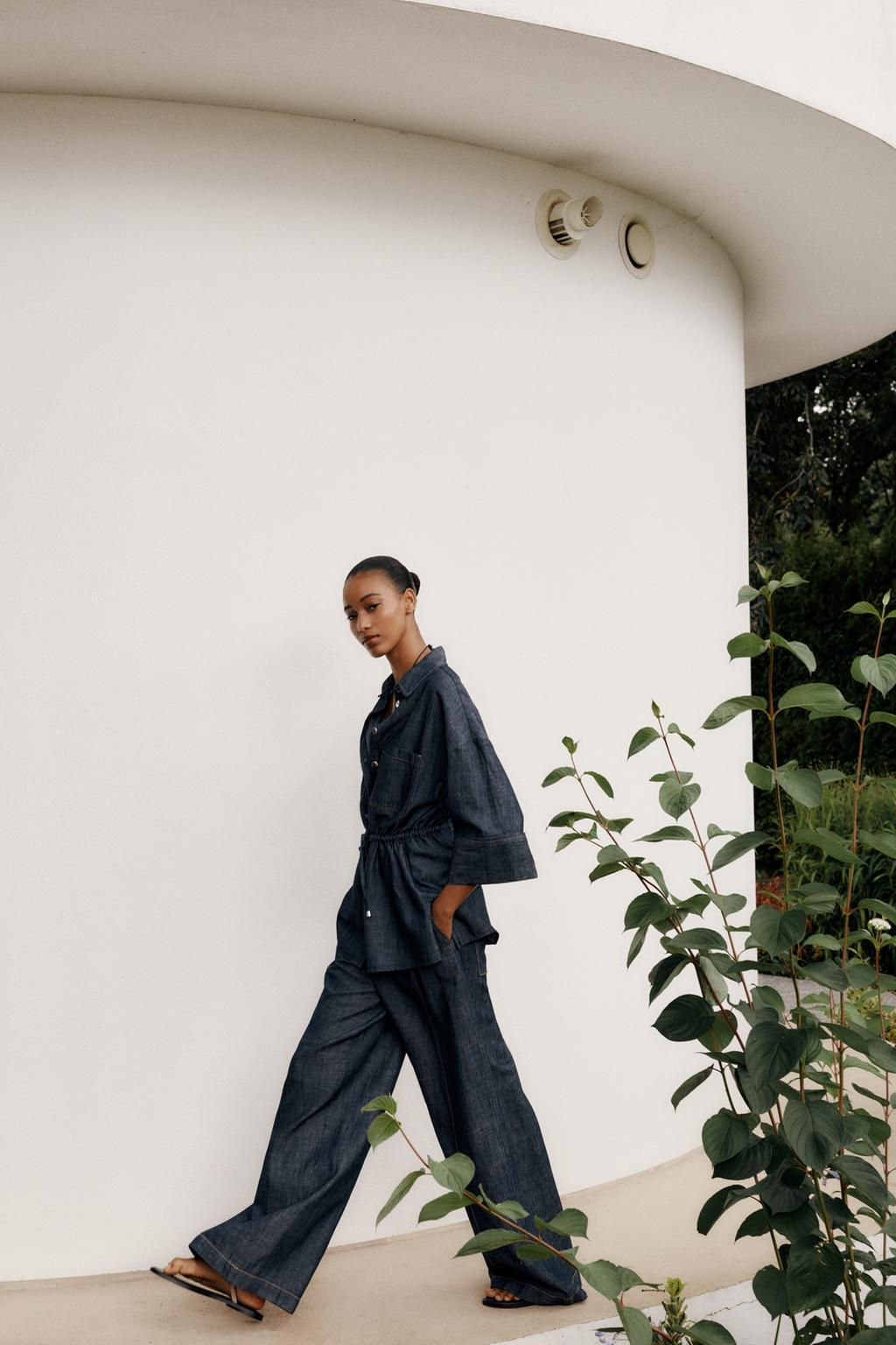 LINEN BLEND SAFARI SHIRT - Zara фото 4