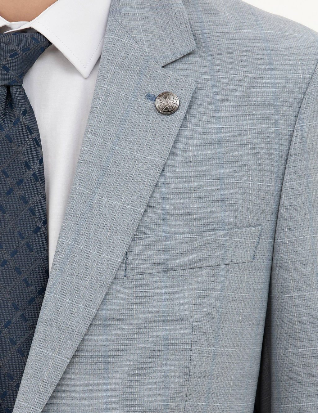 A__k Mavi Slim Fit Tak_m Elbise