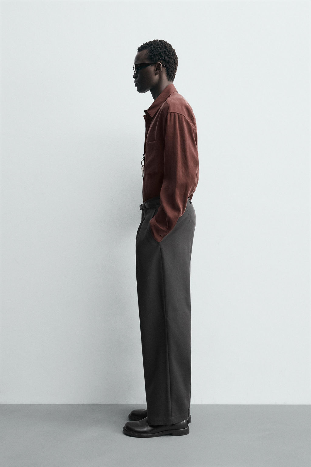 RELAXED FIT FLOWING SHIRT - Zara фото 4