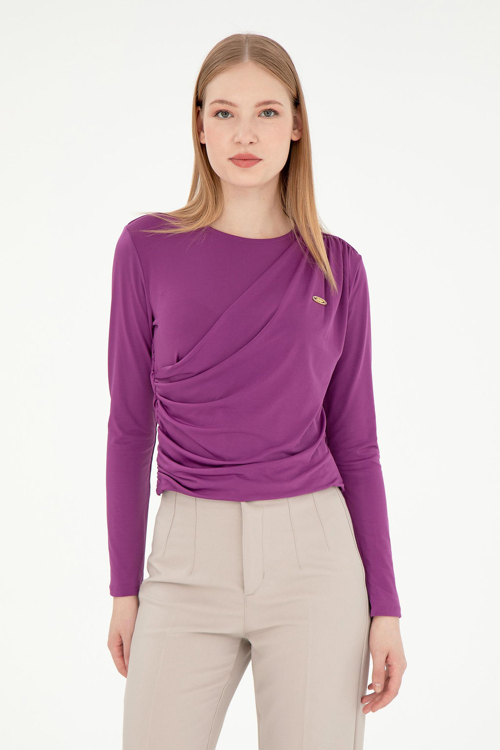 Женский фиолетовый свитшот Неожиданная скидка в корзине - U.s. polo assn фото 8
